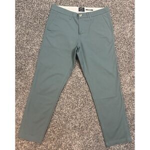 Ben Sherman Straight Fit Pants Men's 33x32 Stretch Seafoam Green Bottoms